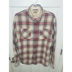 VANS Shirt Button Down, Size Large Plaid 100% Cotton Casual